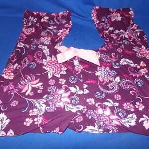 Vintage Bobbie Brooks Sleepwear Casual Fit Lounge Pants - Large - Floral Mauve